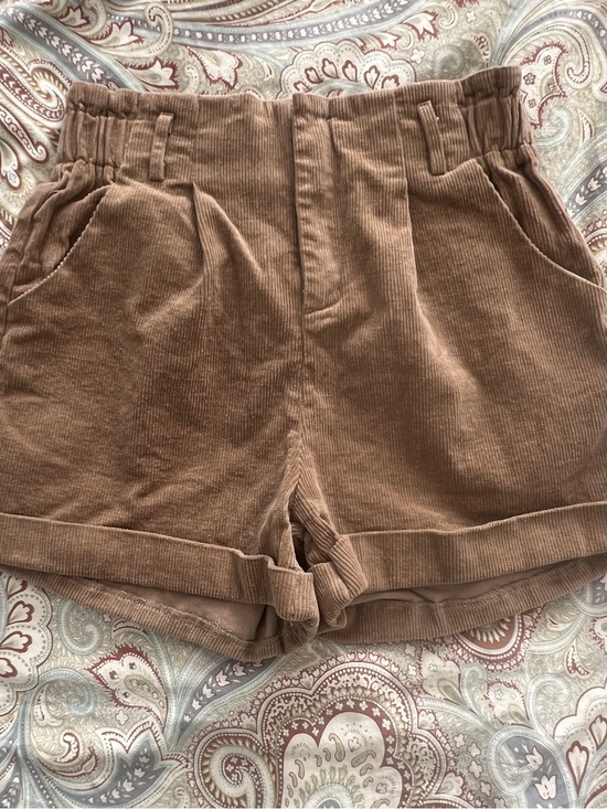 Cider Pants - Paperbag Corduroy Neutral Cottagecore Casual Cider Shorts M